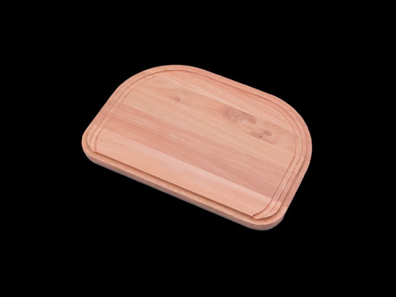 Tabla de picar de madera punta curva
