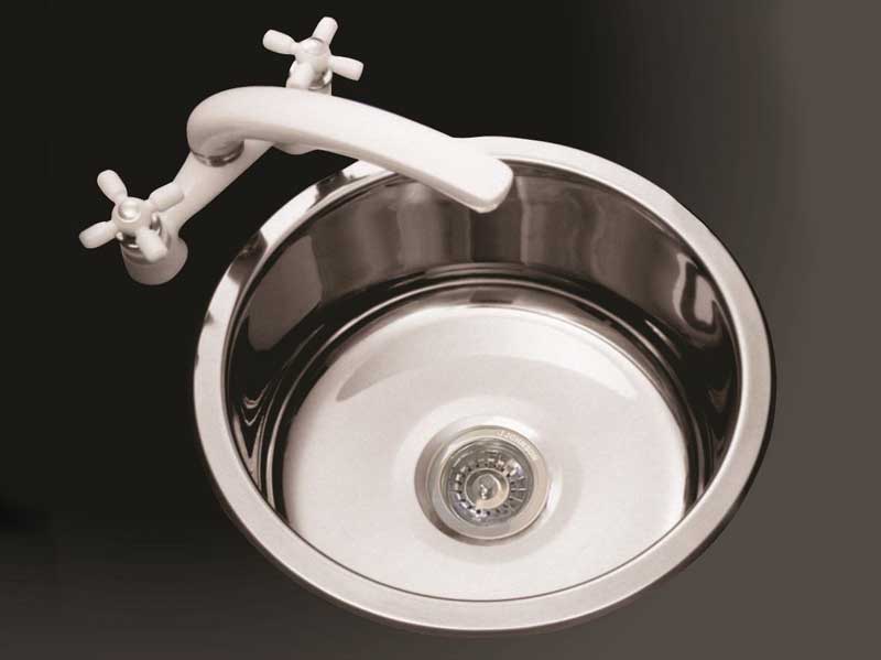 Pileta de cocina redonda simple